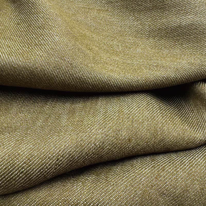 Brushed Wool Linen Yarn-Dyed Twill