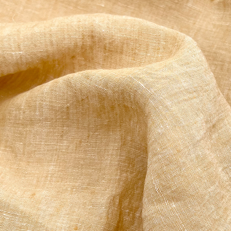 100% Linen Yarn-Dyed Plain Weave Fabric