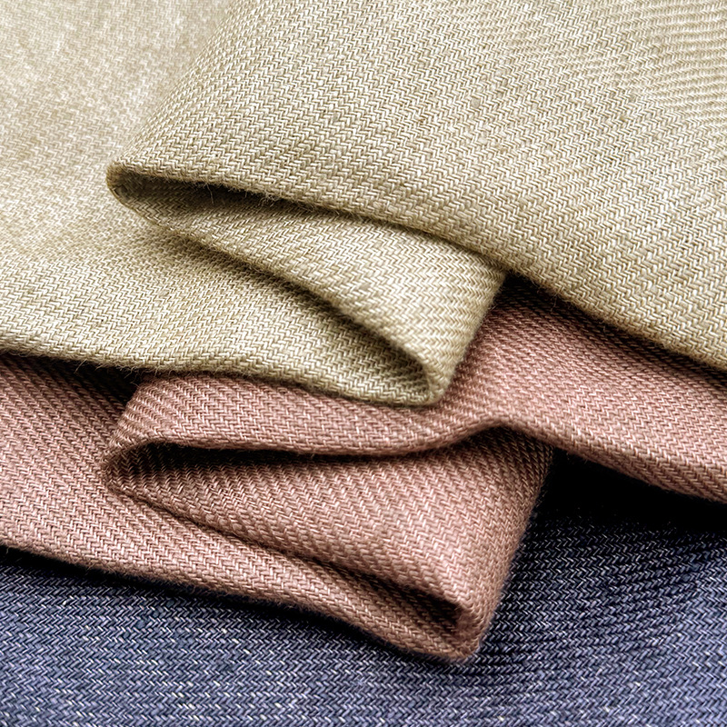 100% Pure Linen Twill Fabric